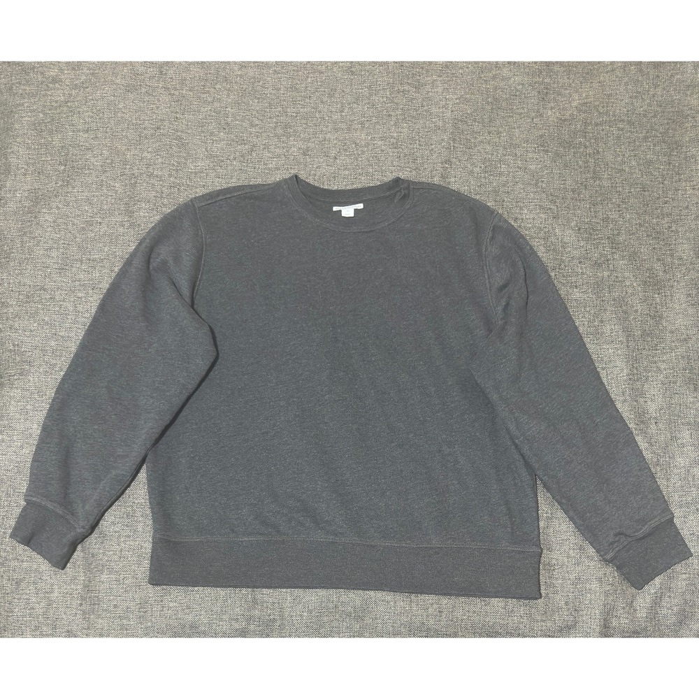 Amazon Essentials Mens XXL Sweatshirt Charcoal Gray Crewneck Long Sleeve Solid
